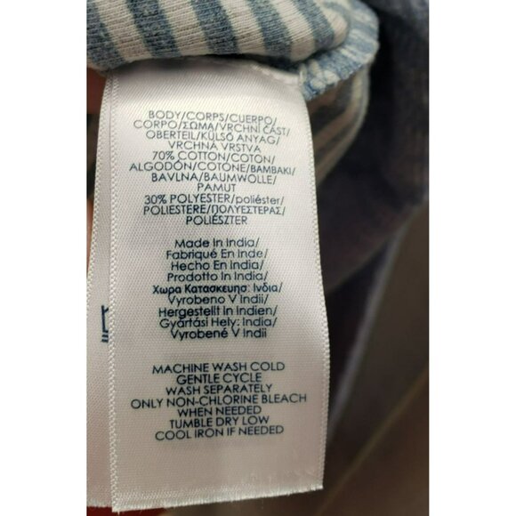 Chaps Womens Blue Hoodie Hooded Pullover Size 2X Cotton/Polyester Blend - Picture 7 of 9